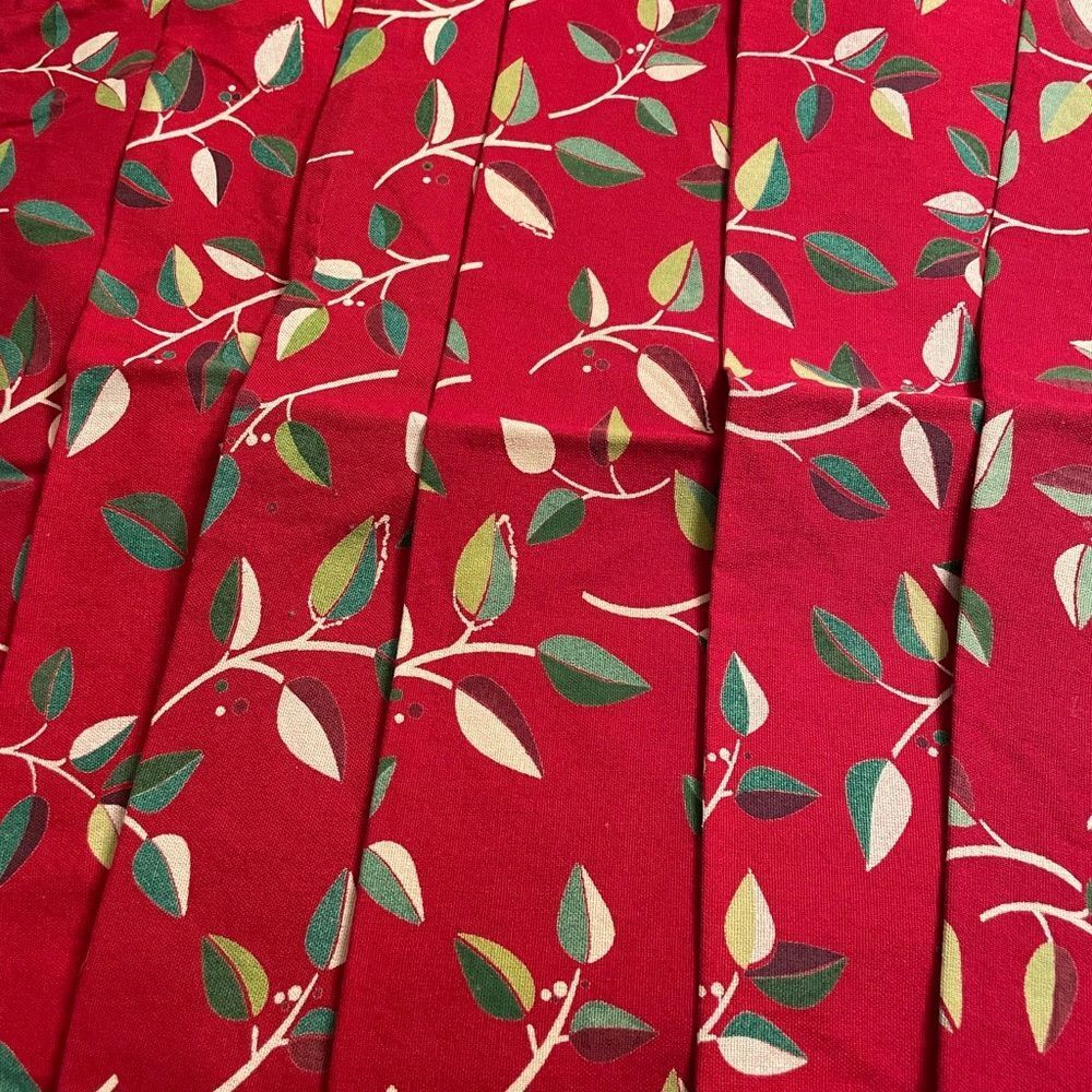 Vintage Danica Red Wine Leaves Table Linen Napkins set of 6